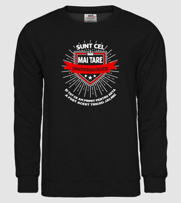 sunt cel mai tare snowboarder_D2055572 model negru pe tricou