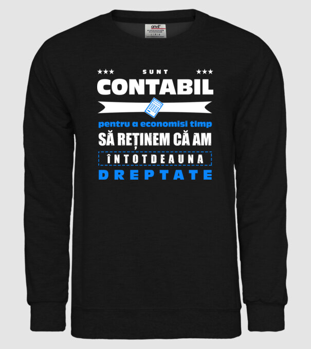 sunt contabil, pentru a economisi timp, să reținem că am întotdeauna dreptate D3386618 model negru pe tricou