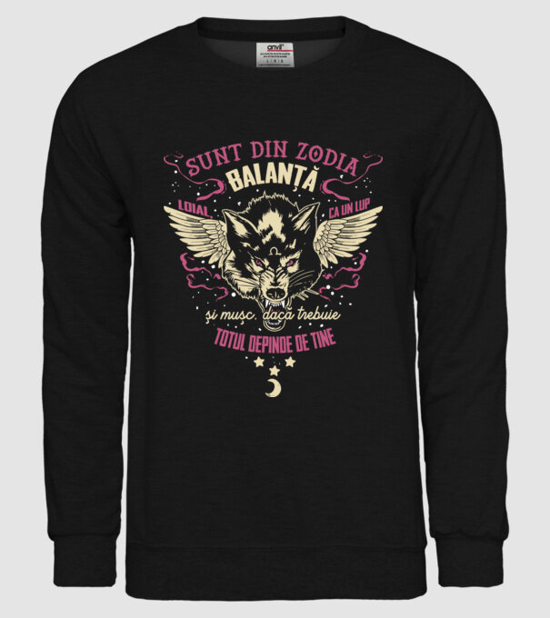 BALANTĂ model negru pe tricou