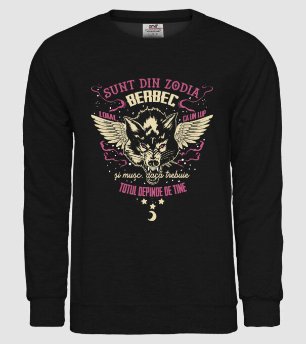 Berbec model negru pe tricou