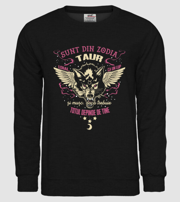 Taur model negru pe tricou