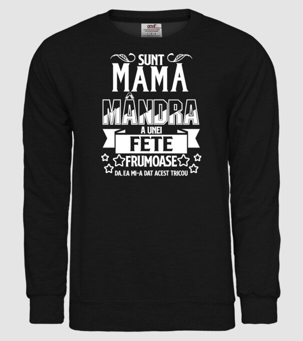 Sunt mama mândră a unei fete frumoase - da, ea mi-a dat acest tricou model negru pe tricou