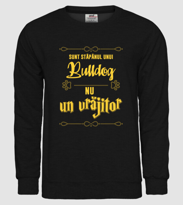 sunt stăpânul unui bulldog francez, nu un vrăjitor model negru pe tricou
