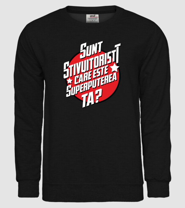 sunt stivuitorist, care este superputerea ta? model negru pe tricou