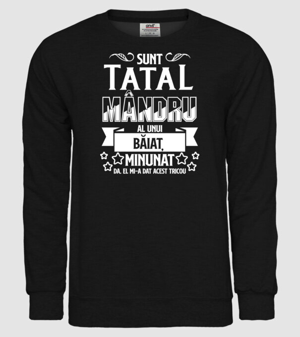 Sunt tatăl mândru al unui băiat minunat - da, el mi-a dat acest tricou model negru pe tricou