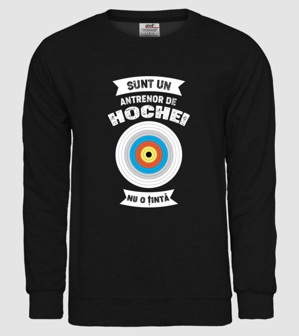 sunt un antrenor de hochei, nu o țintă model negru pe tricou