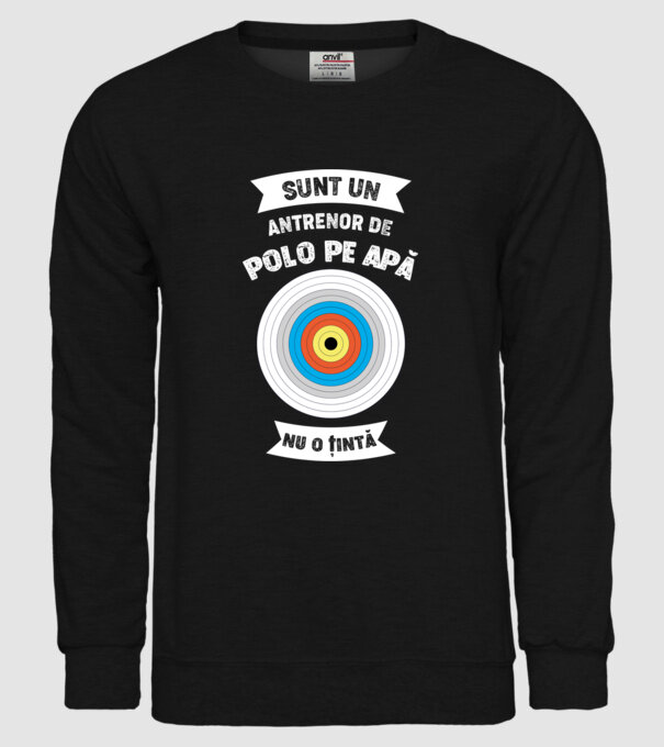 sunt un antrenor de Polo pe apă, nu o țintă model negru pe tricou