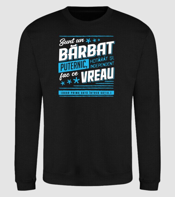 Sunt un bărbat puternic model negru pe tricou