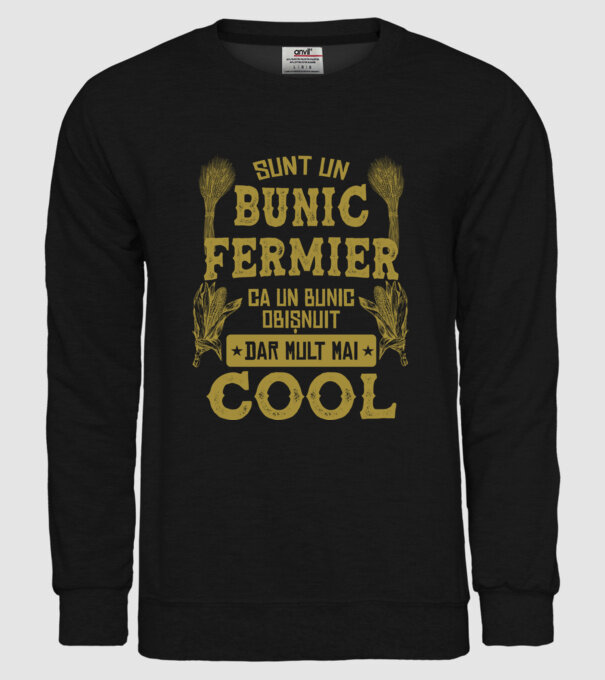 Sunt un bunic fermier, ca un bunic obișnuit, v model negru pe tricou