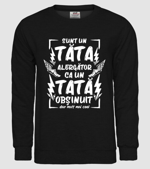 sunt un tată alergător, ca un tată obișnuit, dar mult mai cool model negru pe tricou