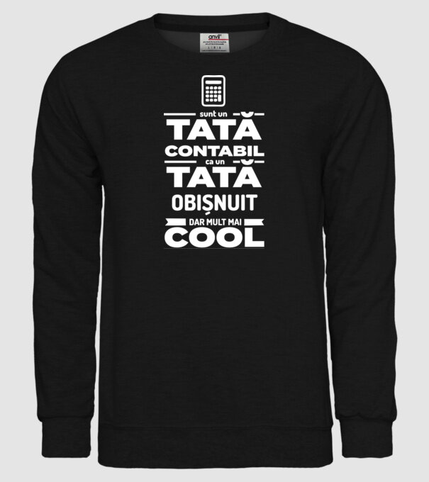 sunt un tată contabil, ca un tată obișnuit, dar mult mai cool model negru pe tricou
