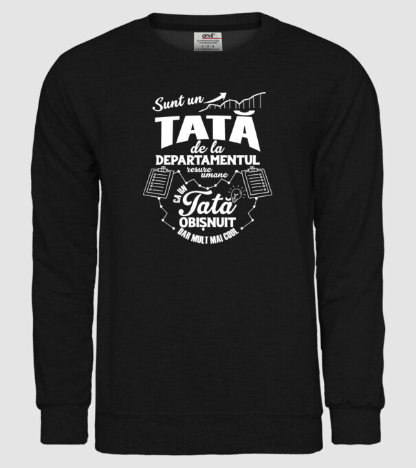 sunt un tată de la departamentul resurse umane, ca un tată obișnuit, dar mult mai cool model negru pe tricou