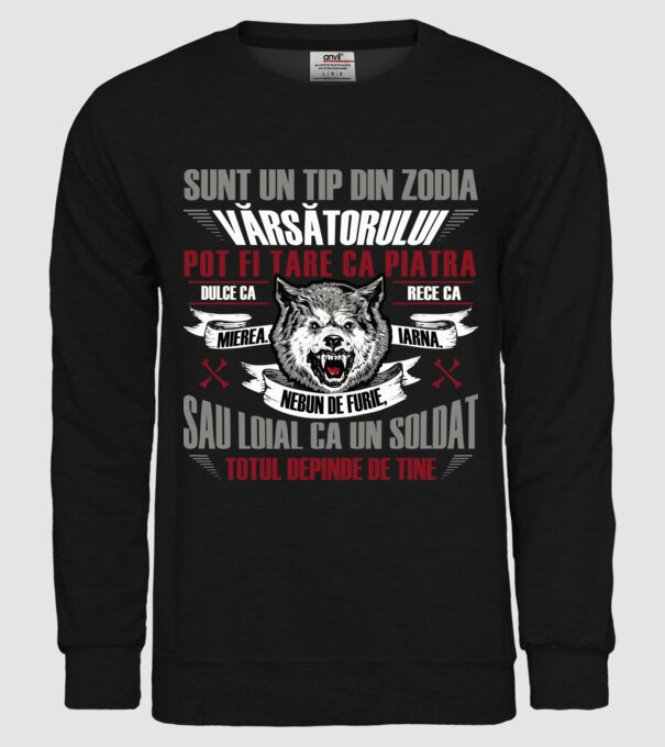 Sunt un tip din zodia Vărsătorului model negru pe tricou
