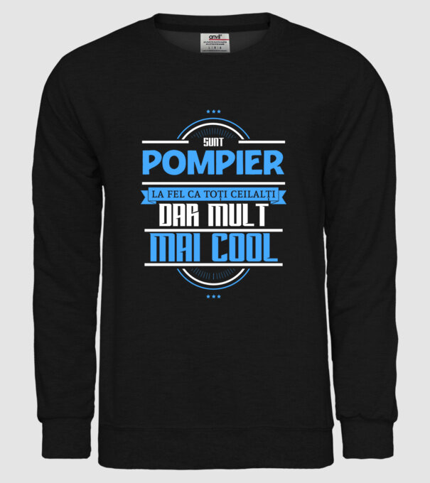 Sunt pompier, la fel ca toți ceilalți, dar mult mai cool model negru pe tricou