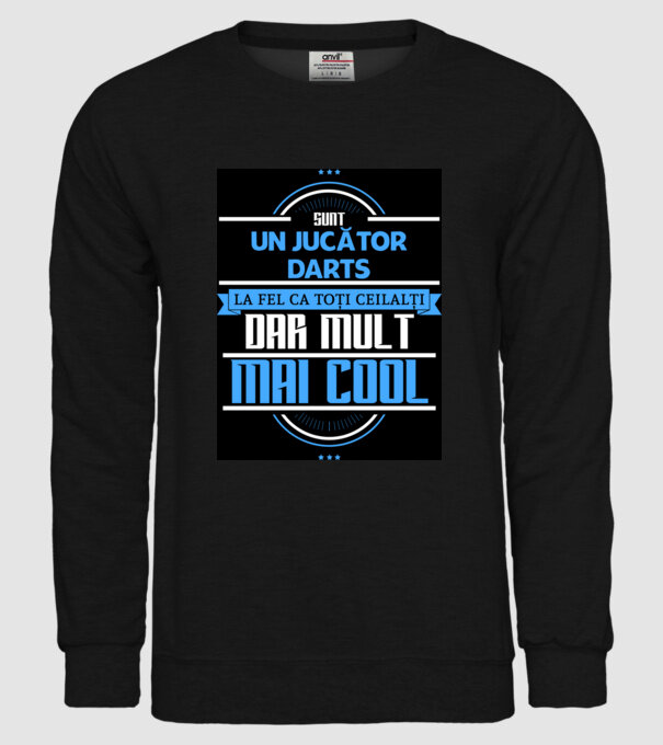 sunt un jucător darts, la fel ca toți ceilalți, dar mult mai cool model negru pe tricou