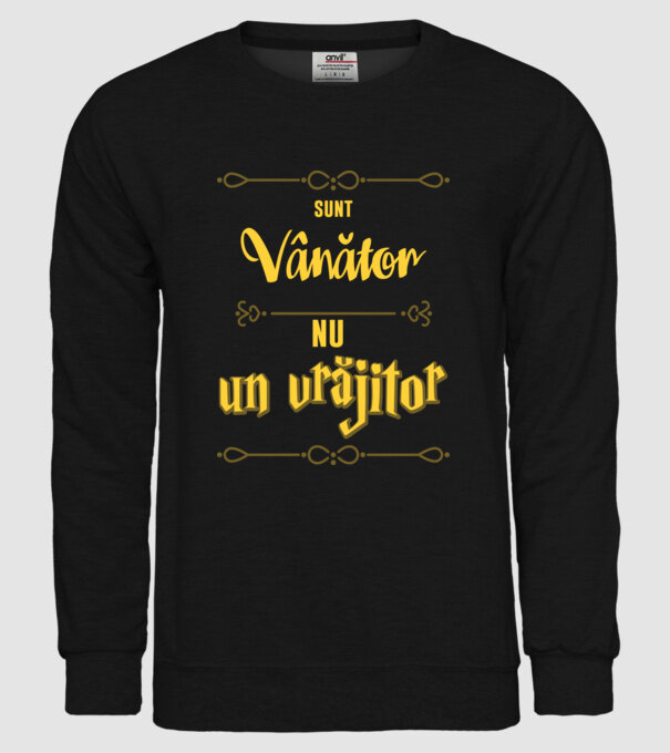 Sunt vânător, nu un magician model negru pe tricou