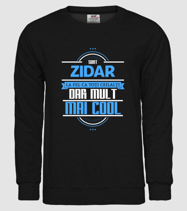 Sunt zidar, la fel ca toți ceilalți, dar mult mai cool model negru pe tricou