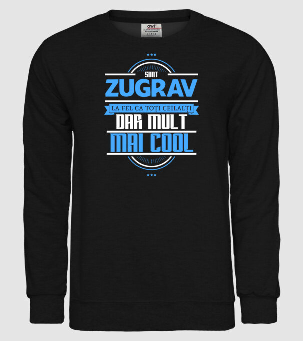 sunt_ZUGRAV model negru pe tricou