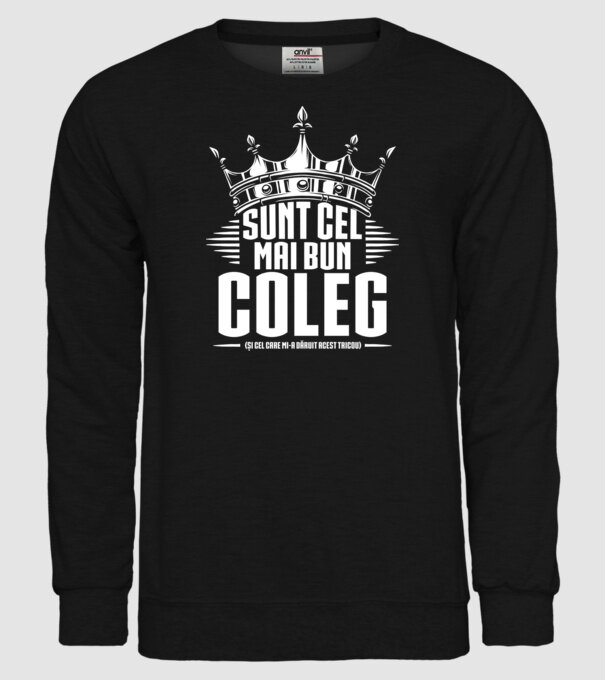 super coleg model negru pe tricou