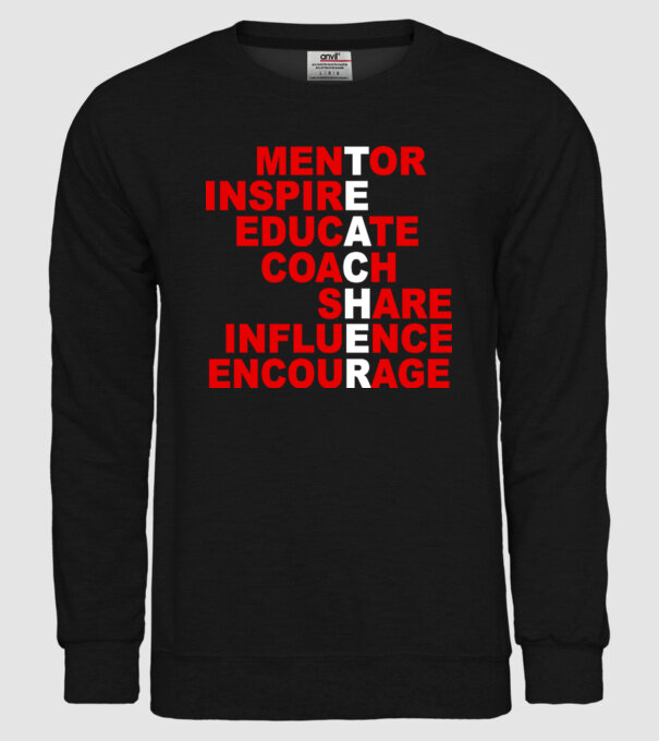 T E A C H E R model negru pe tricou