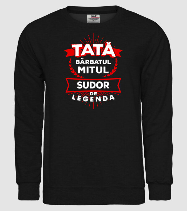 Tată - bărbatul, mitul, sudor de legendă model negru pe tricou