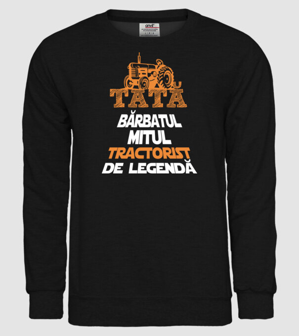 TATĂ - bărbatul, mitul, tractorist de legendă model negru pe tricou