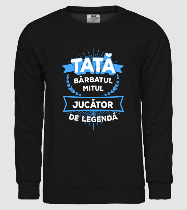 TATĂ - bărbatul, mitul, jucător de polo de legendă model negru pe tricou