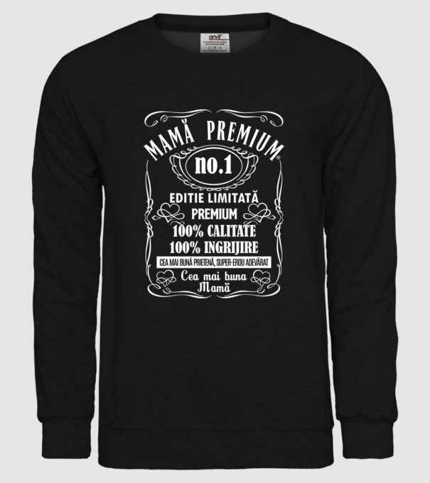 Mamă Premium - ediție limitată premium model negru pe tricou