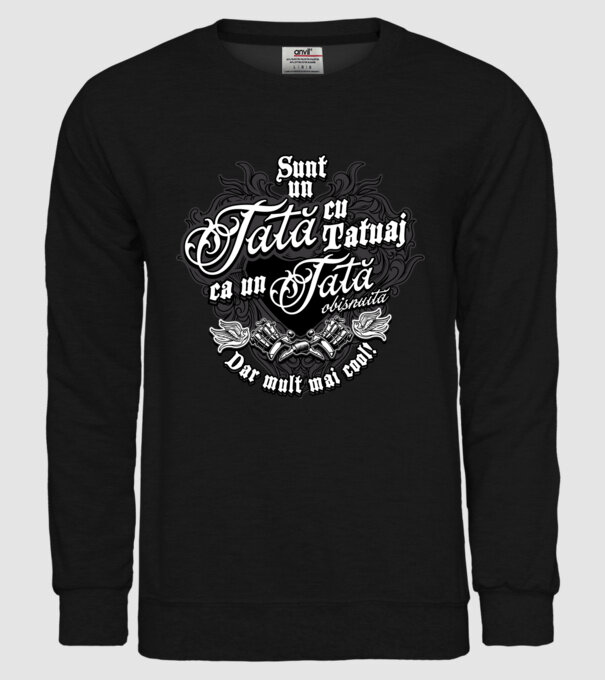 Sunt o mamă cu tatuaj, ca o mamă obișnuită, dar mult mai cool! model negru pe tricou