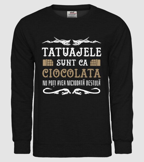 Tatuajele sunt ca ciocolata, nu poți avea niciodată destulă model negru pe tricou