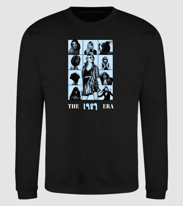 Taylor Swift ERAS blue model negru pe tricou