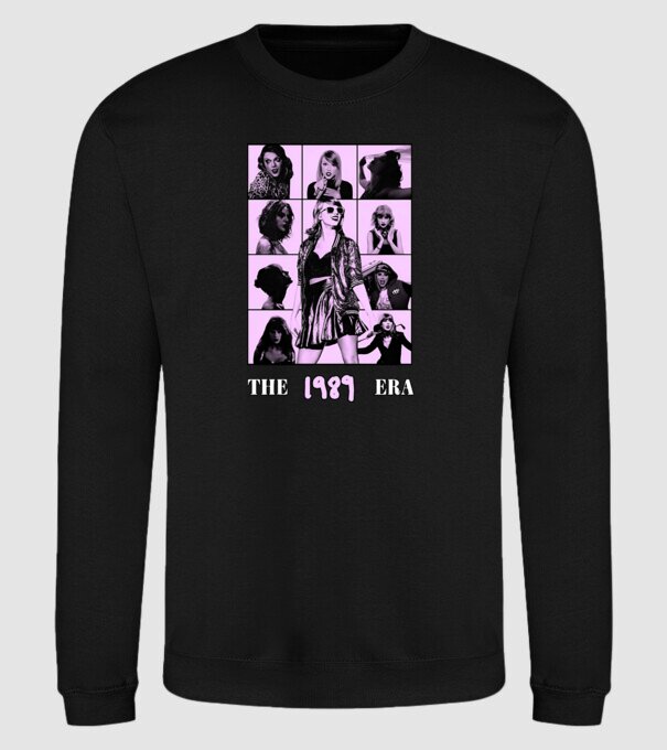 Taylor Swift ERAS lilac model negru pe tricou