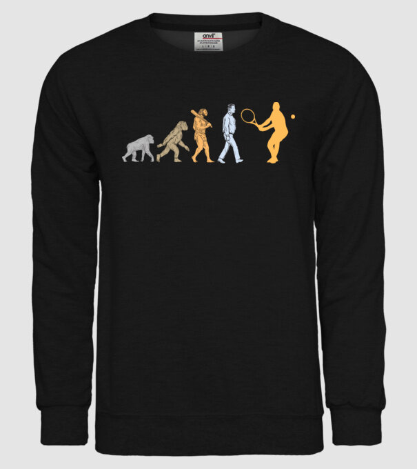 Tennis evolution model negru pe tricou