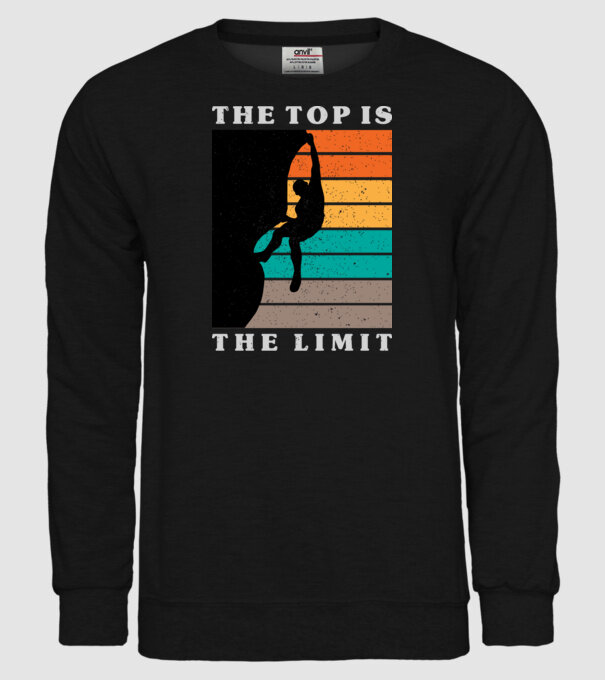 The Top is the limit model negru pe tricou