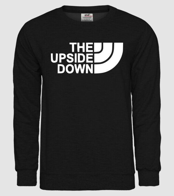 the upside down model negru pe tricou