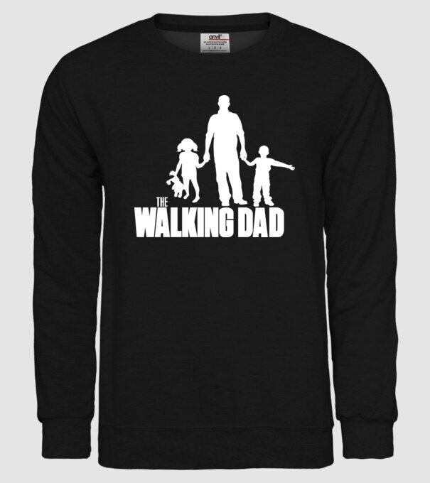 The Walking Dad model negru pe tricou