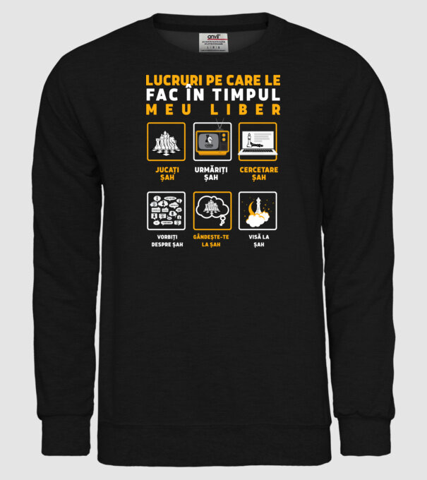 Things I do in my spare time EN model negru pe tricou