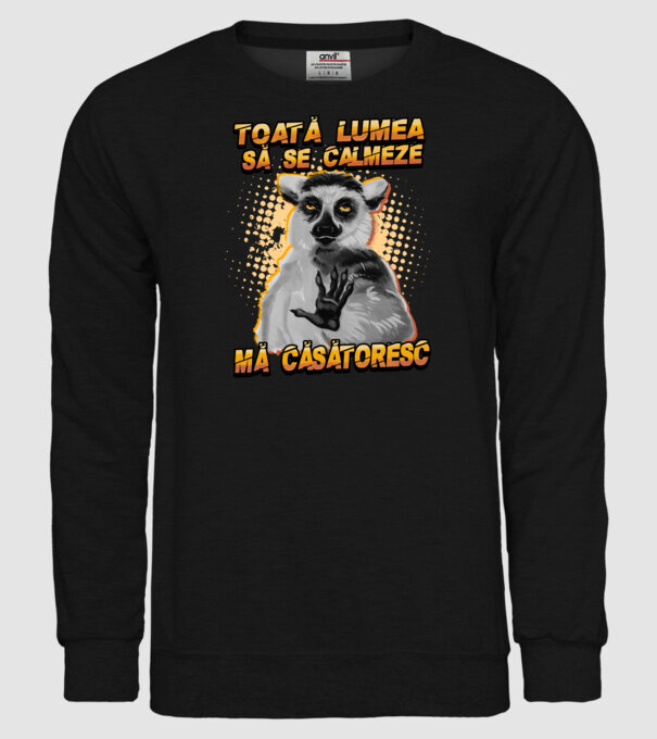 toată lumea - să se calmeze - mă căsătoresc model negru pe tricou