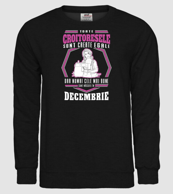 Toate croitoresele decembrie model negru pe tricou
