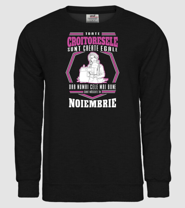 Toate croitoresele noiembrie model negru pe tricou