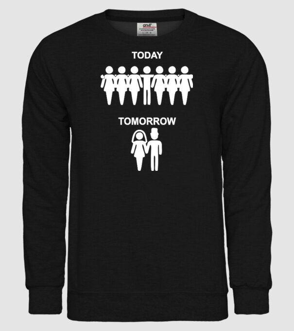 today tomorrow model negru pe tricou