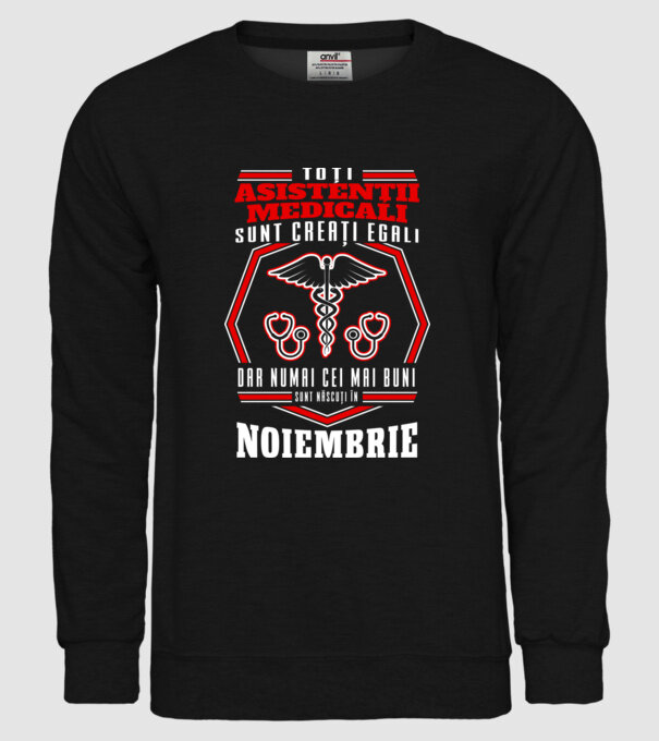 Toți asistenții medicali sunt creați egali, dar numai cei mai buni sunt născuți în noiembrie model negru pe tricou