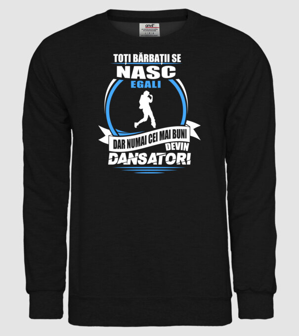 Toți bărbații se nasc egali dansatori model negru pe tricou