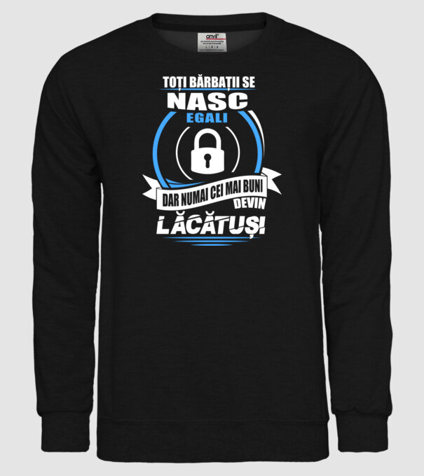 Toți bărbații se nasc egali lăcătuși model negru pe tricou