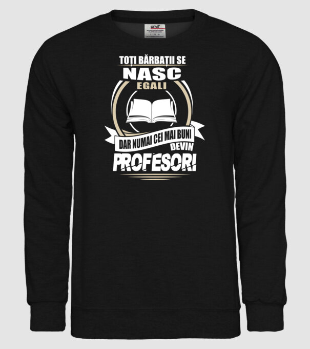 Toți bărbații se nasc egali profesori model negru pe tricou
