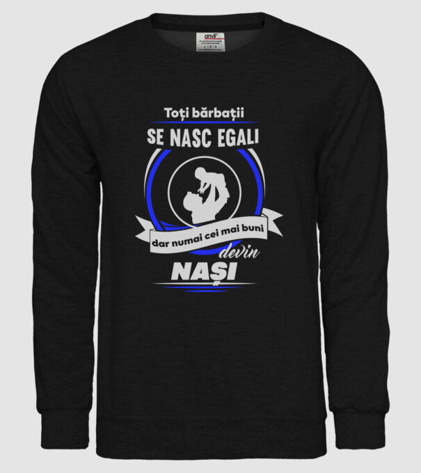 Toți bărbații se nasc egali, dar numai cei mai buni devin nași model negru pe tricou