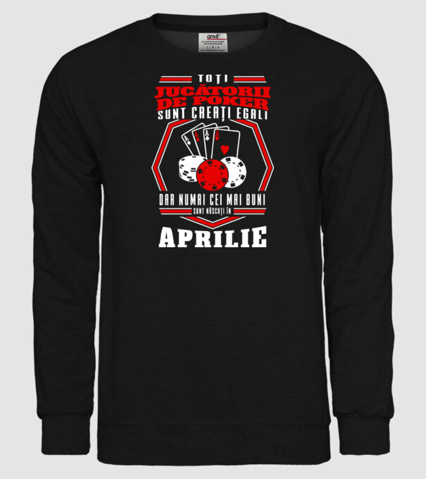 Toți jucătorii de poker sunt creați egali aprilie model negru pe tricou