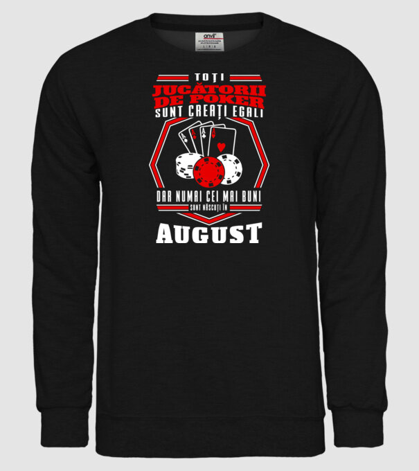 Toți jucătorii de poker sunt creați egali august model negru pe tricou