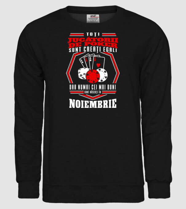 Toți jucătorii de poker sunt creați egali noiembrie model negru pe tricou