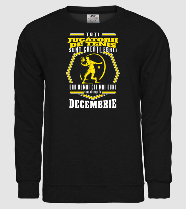 Toți jucătorii de tenis sunt creați egali decembrie model negru pe tricou